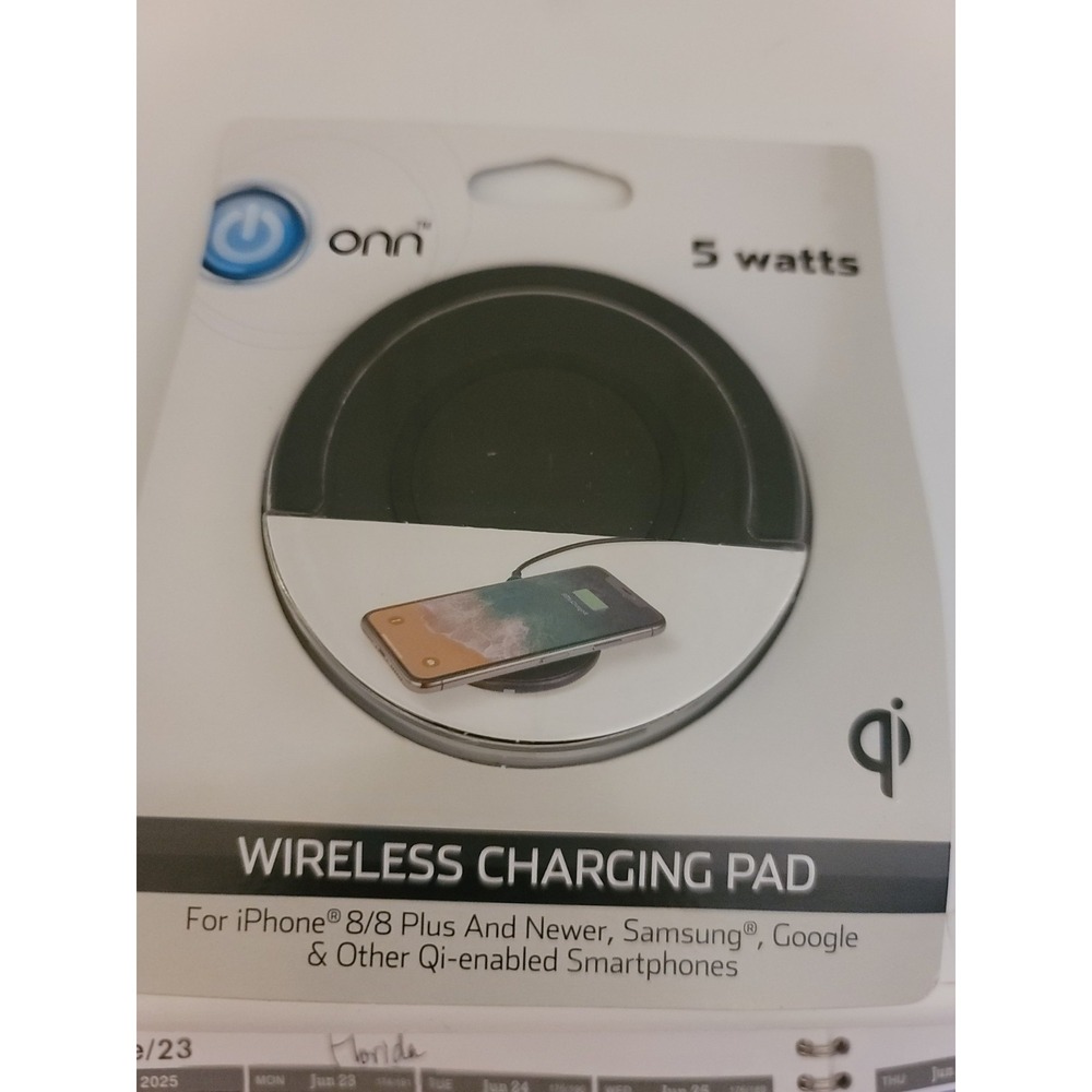 New ONN Wireless Smartphone Charging Pad 5 Watt Charger iPhone Samsung Google